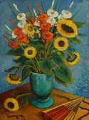  / Květiny na modrém pozadí / Alois Kohout