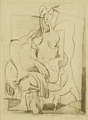  / Sedící kubistická žena se džbánem / Emil Filla