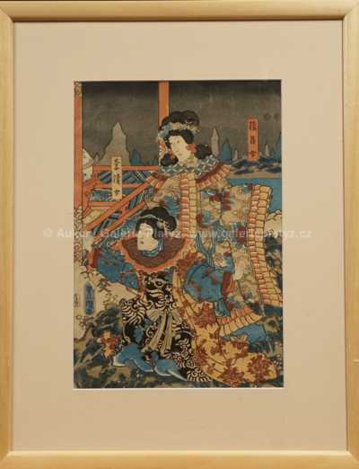 (Utagawa) Kunisada - Kabuki triptych