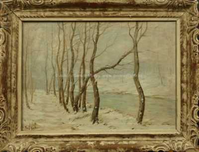 Gustav  Porš - Říčka v zimě