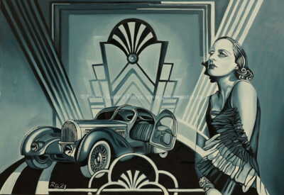 Tamara De Lempitzka a Bugatti
