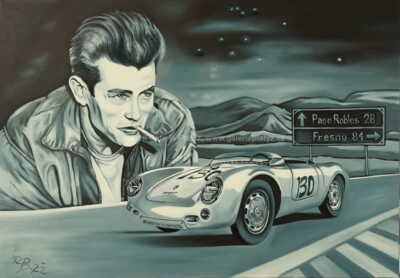 James Dean a jeho Porsche 550 Spyder