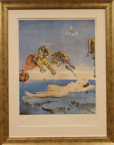 Salvador Dalí - Sen vyvolaný letem včely kolem granátového jablka těsně před probuzením