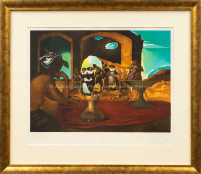 Salvador Dalí - Trh s otroky se skrytou bustou Voltaira