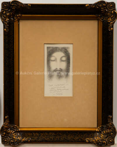 Jan  Zrzavý - Kristus - tvář z roušky Sv. Veroniky