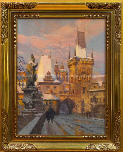 Jaroslav Šetelík - Karlův most v zimě
