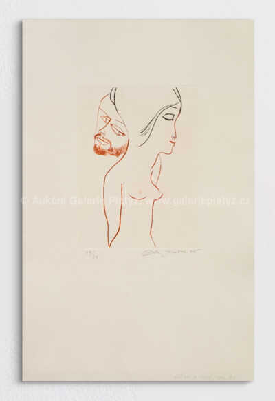 Ota Janeček - Dívčí akt a vousáč