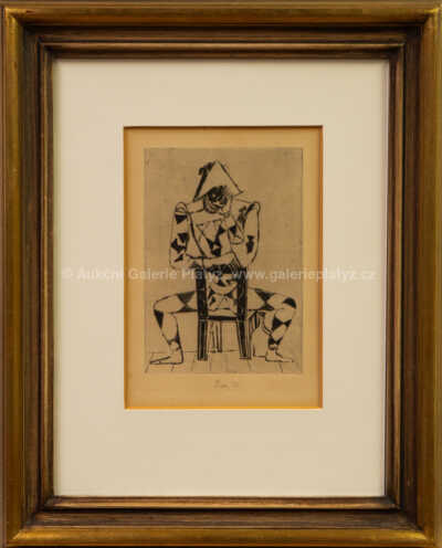 František  Tichý - Sedící Arlecchino