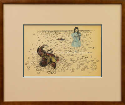 Marie Čermínová - Toyen - Holčička se švihadlem a kohouty (z cyklu Střelnice)