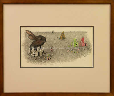 Marie Čermínová - Toyen - Dětská stavebnice s králíčkem (z cyklu Střelnice)