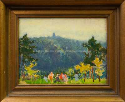 Karel Langer - Krajina s figurální stafáží