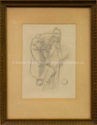 Václav Brožík - Sběračka klasů