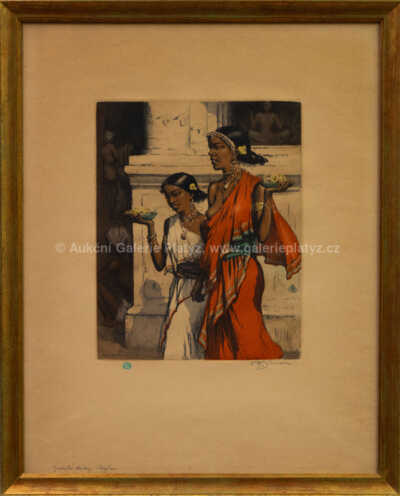 František Tavík Šimon - Indické dívky, Ceylon