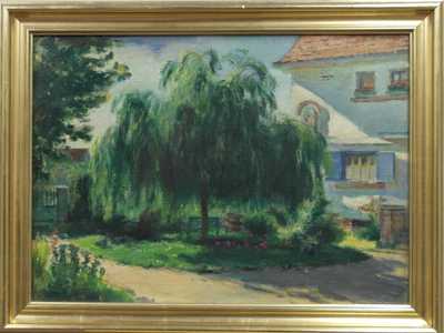 František Xaver Naske - nesignováno - Před Naskeho vilou