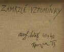  / Zamrzlé vzpomínky / Jan Kanyza