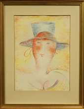 Jan  Zrzavý - Portrét ženy v klobouku