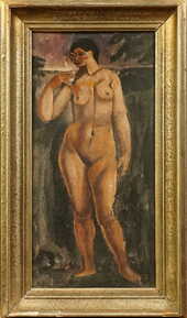 Georges Kars - Akt držící na rameni misku