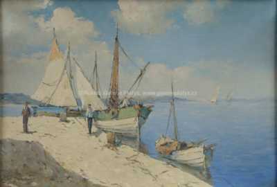  / Rybáři u mola / Josef  Svoboda