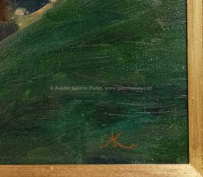  / Bárka u břehu / Adolf  Kašpar