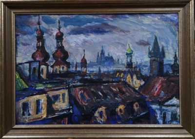 František Max - Pražské střechy