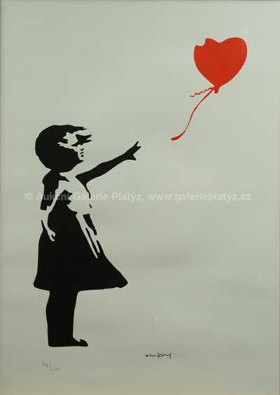  / Girl with Red Heart Baloon /  Banksy