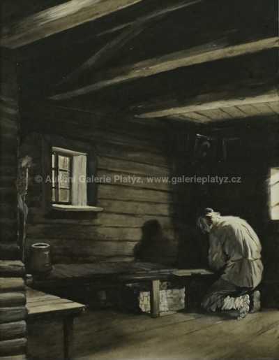 / V chýši / Zdeněk Burian