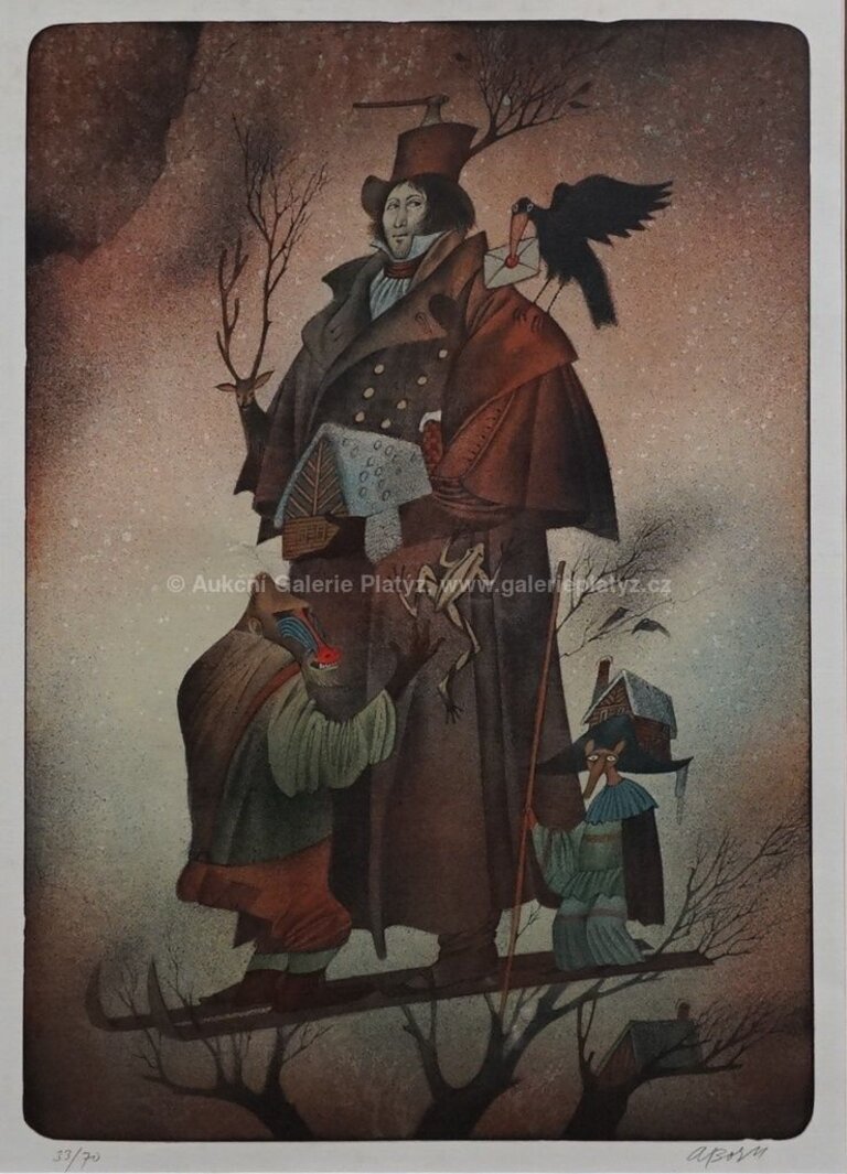  / Instruktor lyžování se svými přáteli / Adolf Born