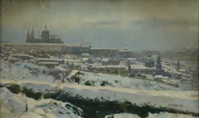  / Pražský hrad v zimě / Václav F. Ulšmíd