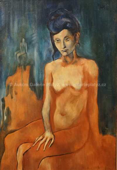  / Sedící akt / Václav Hejna