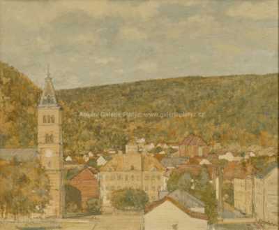  / Pohled na městečko / Josef  Kadeřábek