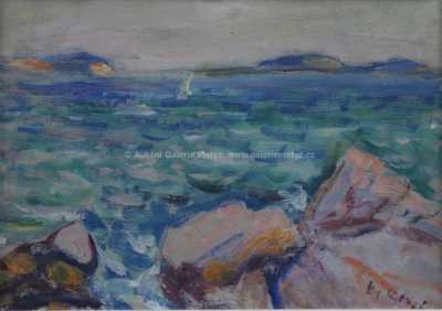  / Skály na pobřeží / Vincenc Beneš