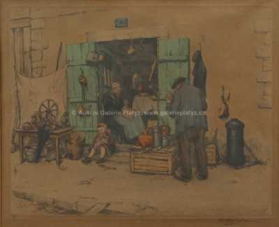  / Před obchodem / František Tavík Šimon