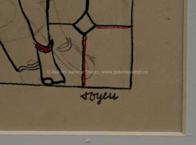  / Kompozice se sedící dívkou / Marie Čermínová - Toyen