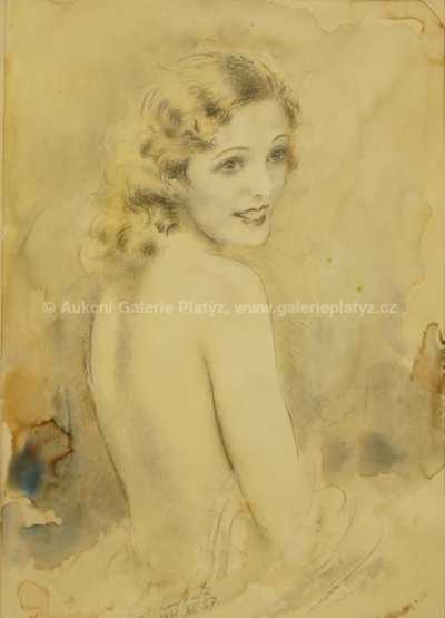  / Dívka s květinou / Josef Loukota