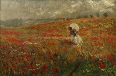  / Dívka mezi rozkvetlými máky / Oldřich Koníček