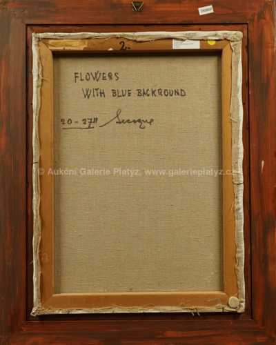  / Květiny na modrém pozadí / Alois Kohout (Lecoque)