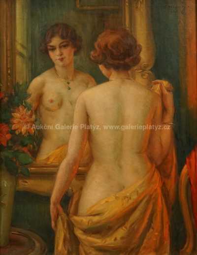  / Dívka před zrcadlem / Bohumil Mareček