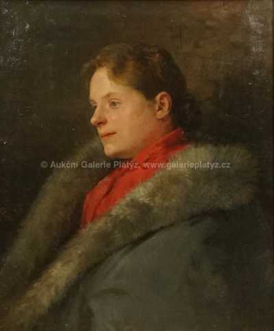  / Podobizna dámy s kožešinou / Karel Rašek