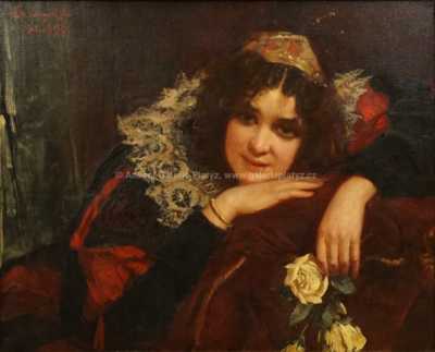  / Dívka s růží /  