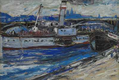  / Parník na Vltavě / František  Max