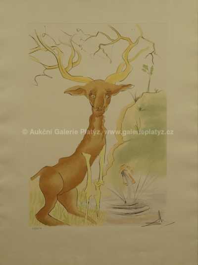  / Le cerf se voyant dans l´eau / Salvador Dalí