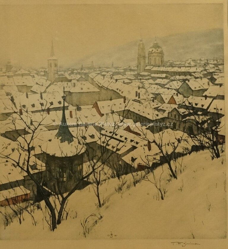  / Zasněžená Praha / František Tavík Šimon