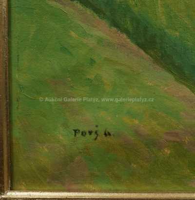  / Pohled na Vrbatův Kostelec / Gustav  Porš