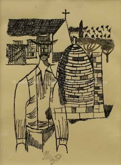  / Muž u kostela / František  Tichý