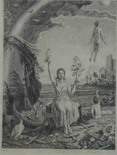  / Dívka s ratolestí / Max Švabinský