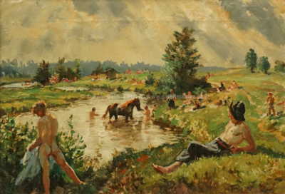  / Plavení koní / Josef Fiala