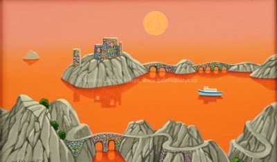  / Výletní parník v půlnočním slunci / Josef Velčovský