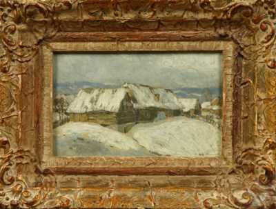 Augustin Mervart - Roubenky pod sněhem