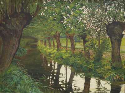  / Potok ve vrbách / A. Procházka