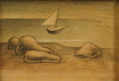  / Loďka a kameny / Jan  Zrzavý